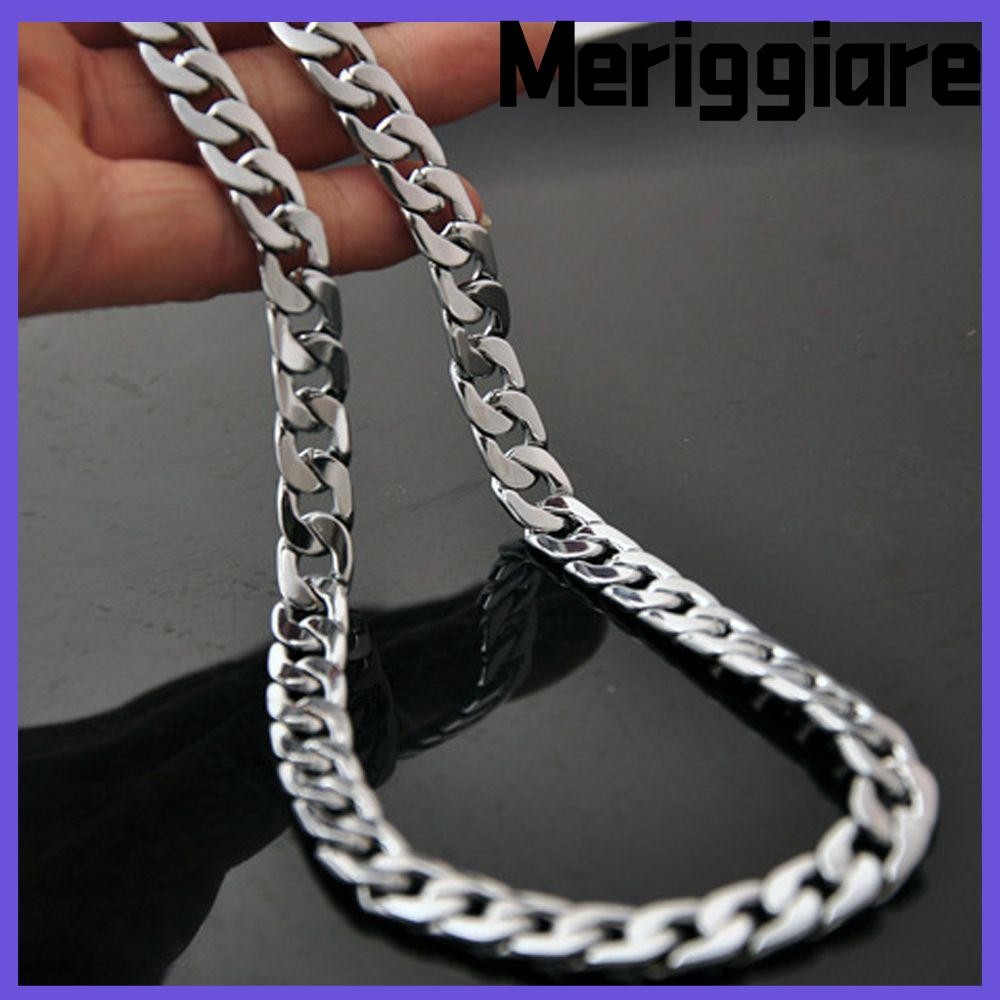 MERIGGIARE Dây chuyền Vòng cổ Trang sức tiệc Unisex Chunky Dây chuyền Gothic Rock Thép Titan Punk Choker