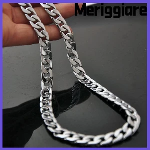 MERIGGIARE Dây chuyền Vòng cổ Trang sức tiệc Unisex Chunky Dây chuyền Gothic Rock Thép Titan Punk Choker
