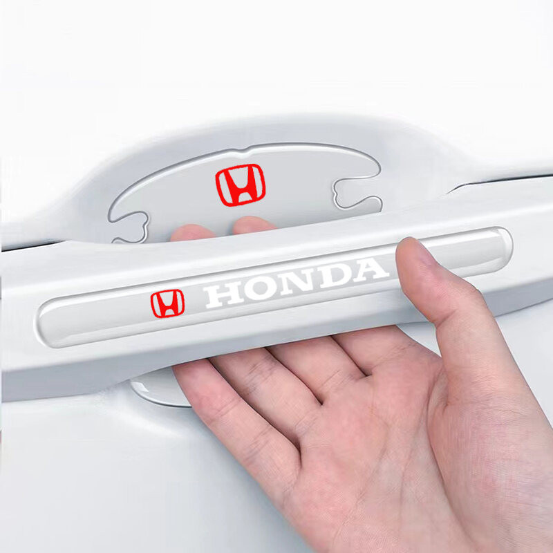 4 miếng dán bảo vệ tay nắm cửa cho Honda Accord City Civic HRV CRV Jazz CRZ Breeze Avancier Odyssey Crider