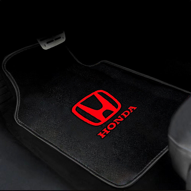 4 Thảm Flannel Thảm Lót Sàn Ô Tô Chống Trơn Trượt Cho Xe Honda Civic CRV BRV HRV City Jazz Fit Odyssey Jade