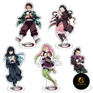 Mô hình Standee Anime Demon Slayer Rengoku Kyoujurou Kamado Nezuko Tanjirou a02 Phụ kiện trang trí để bàn góc học tập