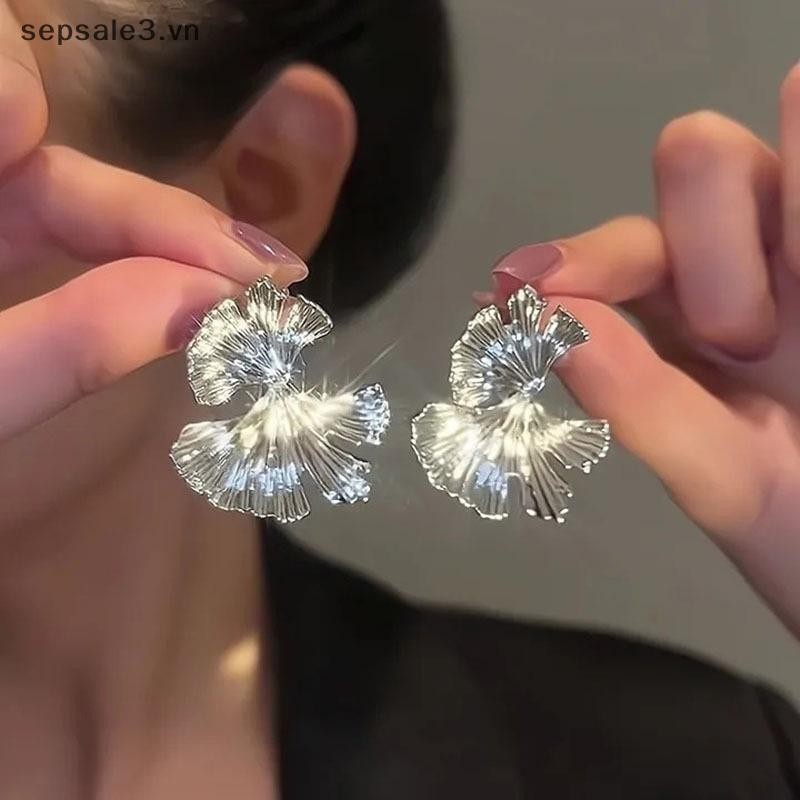 # Sepsale # Bohemian Hình Học Ginkgo Biloba Hình Lá Thả Bông Tai Dành Cho Nữ Tuyên Bố Tai Phụ Kiện Trang Sức.