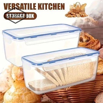 Hộp đựng bánh mì bằng nhựa ZMONH Hộp đựng thực phẩm kín khí Hộp đựng bánh mì Sandwich Hộp đựng bánh mì có nắp Hộp đựng bánh mì Hộp đựng nhà bếp * mới