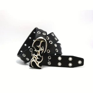 Dây thắt lưng ROOMYCO, Thắt lưng Punk có khóa rỗng, Da PU thời trang có thể điều chỉnh Dây đeo thắt lưng Phụ kiện trang trí