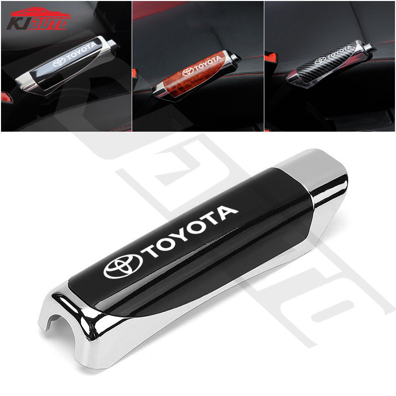Vỏ phanh tay ô tô Toyota Sợi Carbon Vỏ bảo vệ phanh trang trí Phụ kiện phanh thể thao cho Veloz Raize Vios Avanza Innova Fortuner Corolla Rush Alphard Agya Harrier