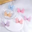 PYCOU 50 Miếng Dán Bướm Vải Organza, Miếng Dán Thêu Bướm Voan Hai Lớp, Thời Trang Handmade Quần Áo May Vá Phụ Kiện Tóc Cô Dâu