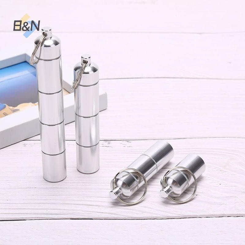 Hộp đựng thuốc nhôm hình viên nang B & N 17mm Hộp đựng thuốc chống nước Hộp đựng chìa khóa.