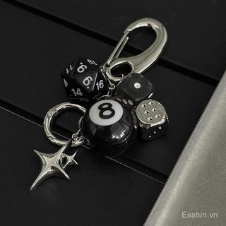 [Phụ kiện] Dây chuyền túi handmade hình xúc xắc đen, thiết kế thời trang, cảm giác cao cấp, phụ kiện trang trí treo chìa khóa, trang sức tinh xảo XAO5