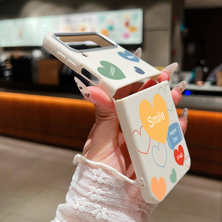 Ốp Lưng Họa Tiết Trái Tim Tình Yêu Cho Samsung Galaxy Z Flip6 Flip5 Flip4 Flip3 Flip 6 5 4 3 5G Họa Tiết Da Mềm TPU Gấp Điện Thoại
