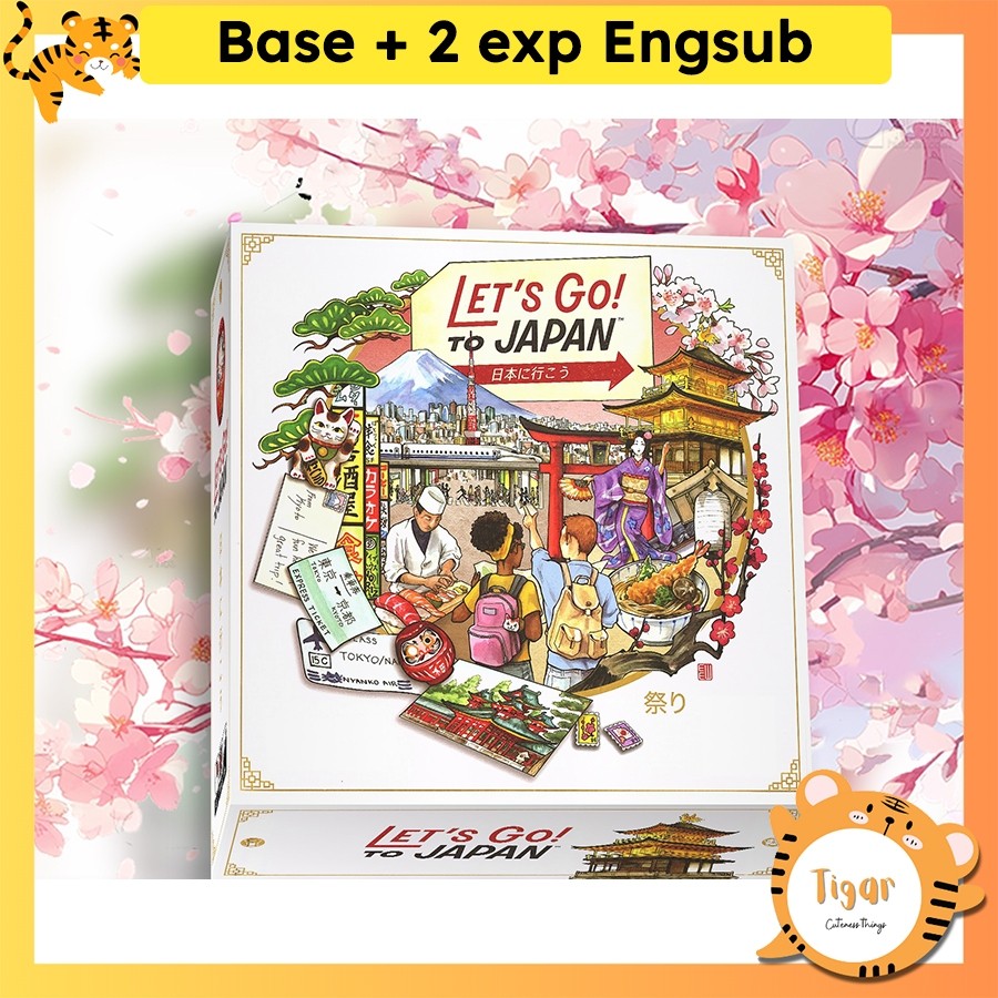 Boardgame Let's Go! To Japan + 2 Exp Engsub Tigarboardgame