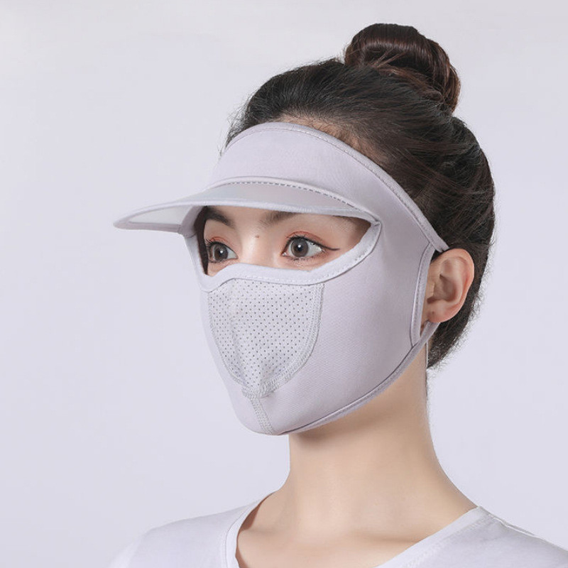 Mặt nạ chống nắng bằng lụa bán chạy mùa hè 2025 Bảo vệ cổ toàn mặt UPF50 + Mặt nạ chống tia cực tím mũ 3D Thích hợp để đi câu cá thoáng khí Không cất cánh