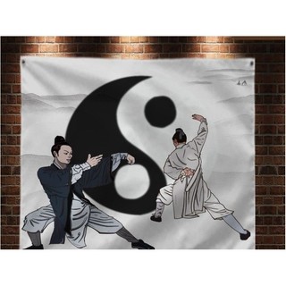 Biểu đồ Thái Cực Âm Dương Đạo giáo Qiankun Vải treo trang trí Tai Chi Bagua