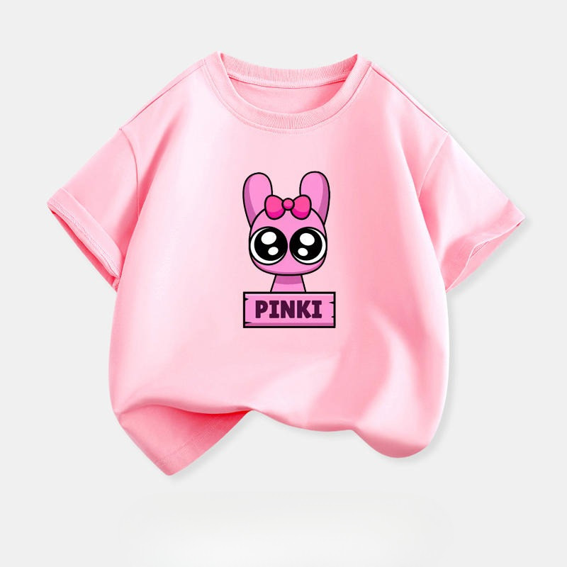 2025 Sprunki Trẻ Em Tay Ngắn Hoạt Hình In Hình Áo Thun Âm Nhạc Lấy Cảm Hứng Từ Mùa Hè Playwear Trang Phục