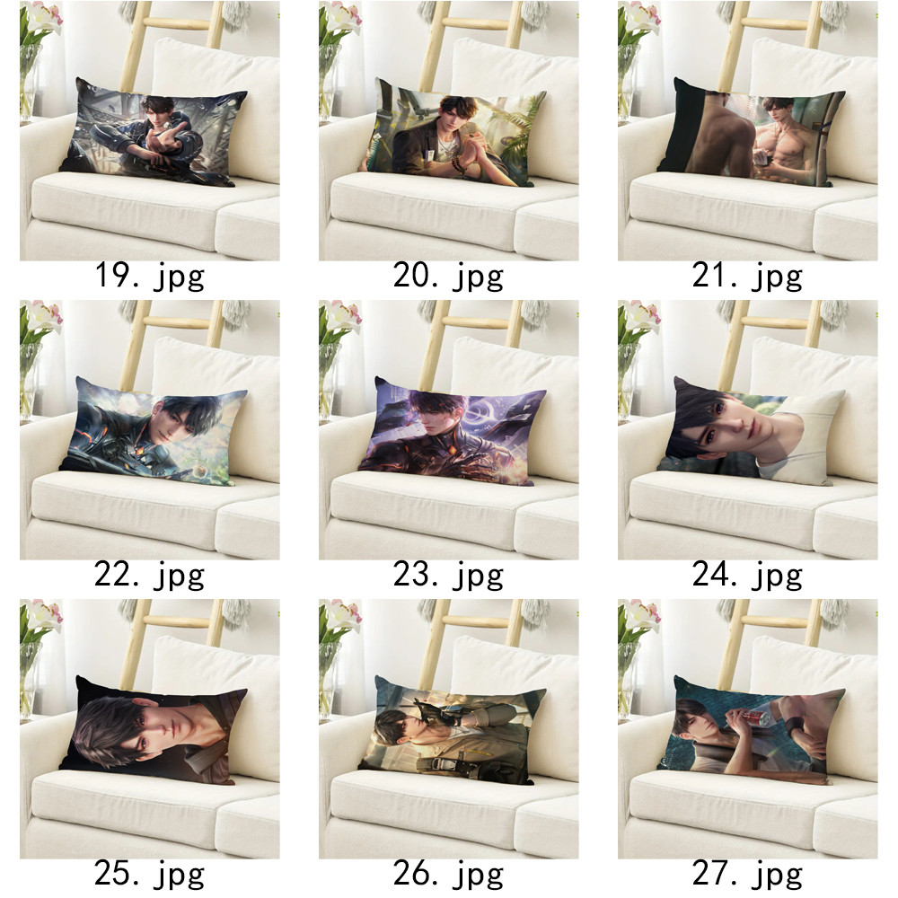 Vỏ gối Love and Deepspace Caleb Vỏ gối bằng vải Polyester in một mặt (Không có lõi)