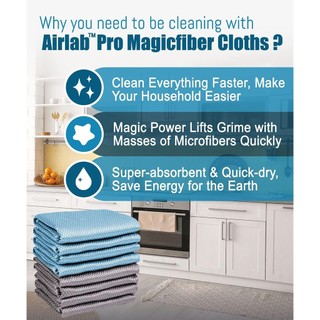Streak Free Miracle Vải Vệ Sinh Dễ Dàng Làm Sạch Nanoscale 3 Chiếc Microfiber Đánh Bóng Windows Kính Lint Free Rags Thép Không Gỉ Xe Bếp Có Thể Tái Sử Dụng đa năng mềm mại sợi nhỏ an toàn