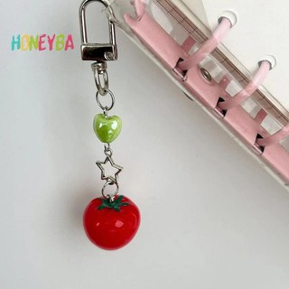 < Honeyba > Mô Phỏng Ngôi Sao Cà Chua Dây Xích Điện Thoại Di Động Ngọt Ngào Tươi Móc Khóa Dành Cho Nữ Túi Máy Ảnh Mặt Dây Chuyền Chống Mất Quà Tặng Sinh Nhật