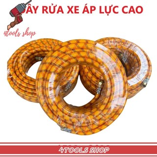 Dây Rửa Xe Áp Lực Cao 8.5mm 15 mét - 20 mét màu vàng dùng cho máy dây đai, dây curoa