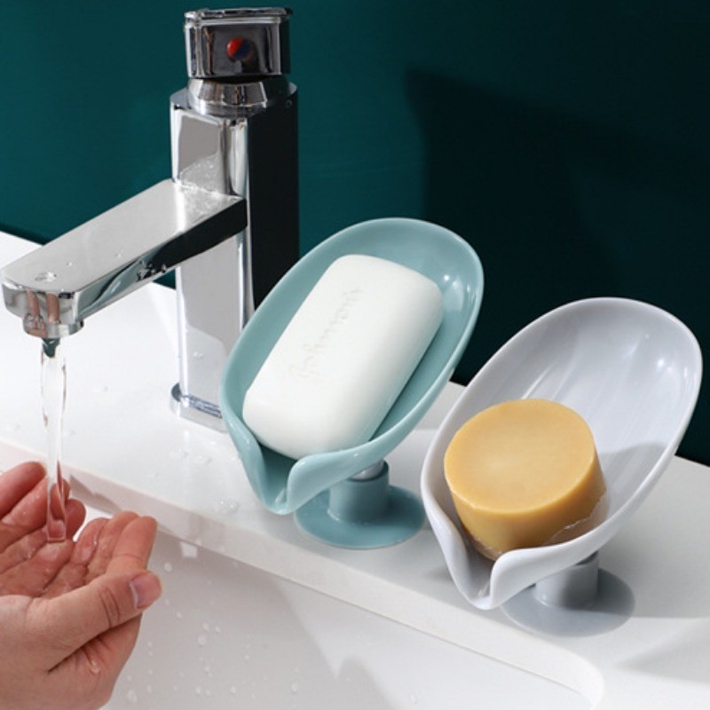 [Đặc sắc] Khay thoát xà phòng - Chống trượt, Thoát nước tự động, Thiết kế hút - Đồ dùng phòng tắm nhà bếp - Hộp đựng bọt biển - Hộp đựng xà phòng bồn rửa - Giá phơi xà phòng vệ sinh
