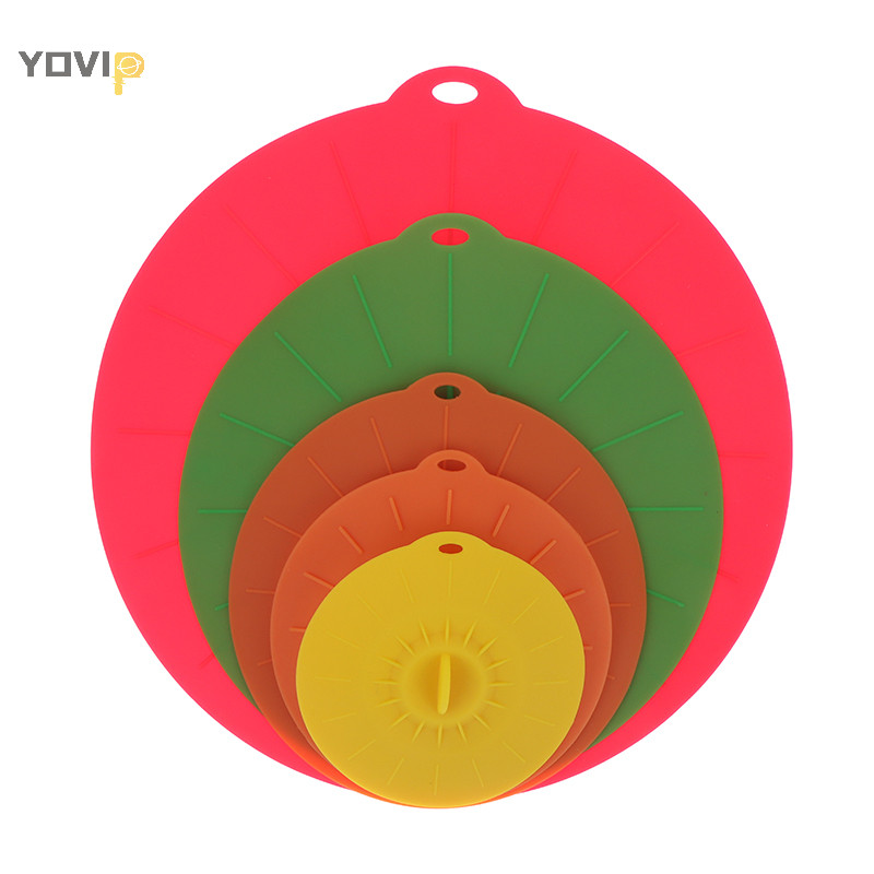 Yovip Silicone Lò Vi Sóng Bát Nắp Nồi Nấu Chảo Nắp Có Thể Tái Sử Dụng VN
