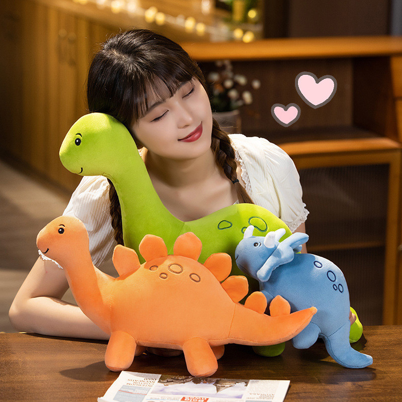 Rytanda Hoạt Hình Khủng Long Nhiều Màu Sắc Sang Trọng Đồ Chơi Gấu Bông Búp Bê Thú Nhồi Bông Dễ Thương Triceratops Sang Trọng Kawaii Mềm Đồ Chơi Trẻ Em Cho Bé Trai Bé Gái Trang Trí Nhà