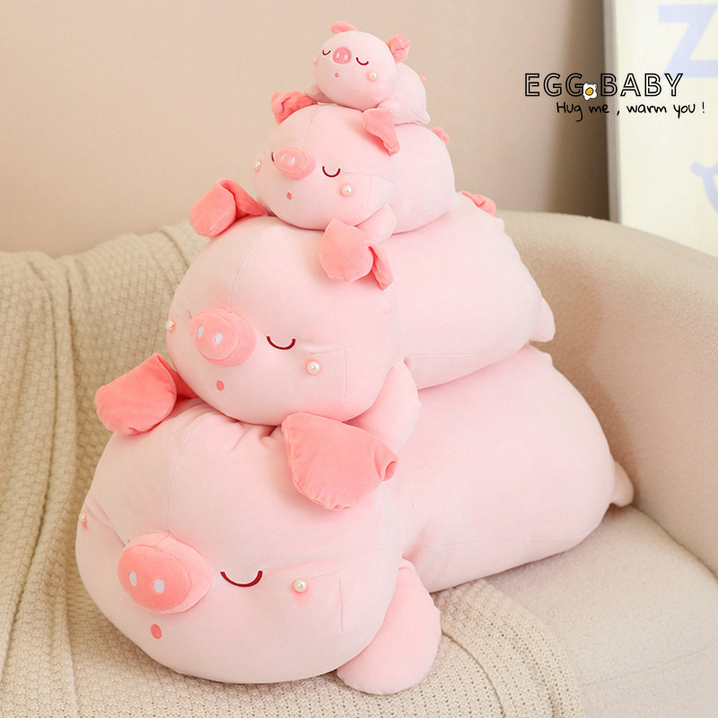 ((2 Trong 1) Ngọc Trai Nhỏ Hồng Lợn Sang Trọng Đồ Chơi Dễ Thương Heo Con Vỏ Búp Bê Gấu Bông Quà Tặng Cho Trẻ Em Quà Tặng Sinh Nhật