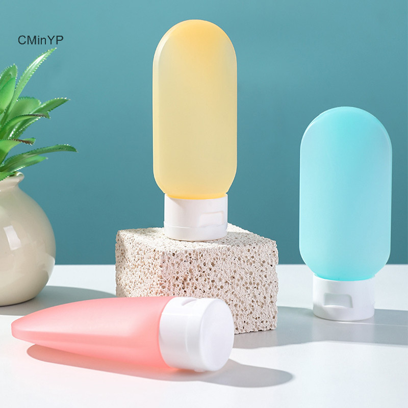 Cminyp 3 Cái / bộ Chai Có Thể Đổ Lại 60ml Silicon Mềm Lotion Hộp Bóp Ống Chai Trống Di Động Du Lịch Dầu Gội Chai Vinh Quang