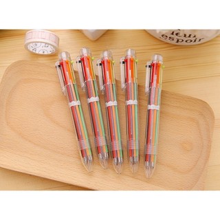[6 Ngòi] Bút Gel Bút Bi Nước Mực Gel 6 Ngòi Trong Suốt Khô Nhanh Ngòi 0.5mm, Mực Đều, Nét Chữ Đẹp - Bút Mực Gel