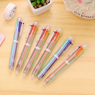 [6 Ngòi] Bút Gel Bút Bi Nước Mực Gel 6 Ngòi Trong Suốt Khô Nhanh Ngòi 0.5mm, Mực Đều, Nét Chữ Đẹp - Bút Mực Gel