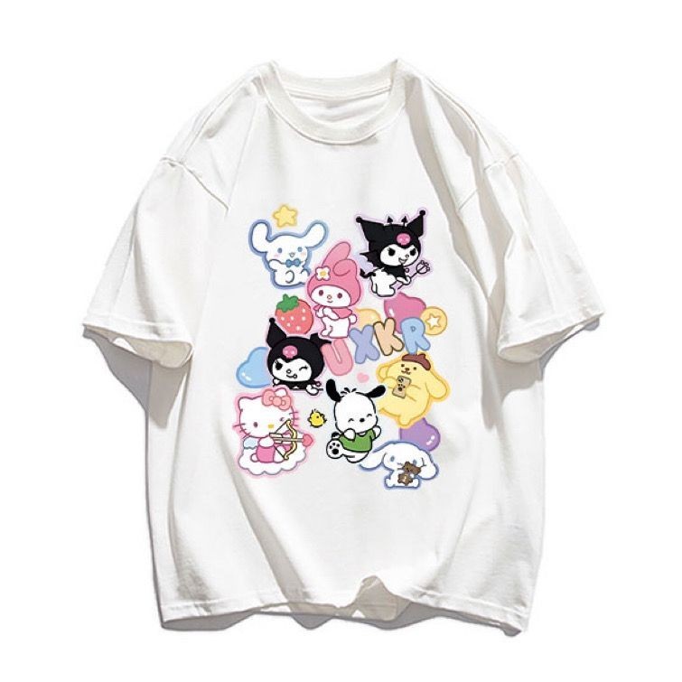 2024 Thời Trang Kuromi Cinnamoroll Pochacco Thiết Kế Độc Đáo Áo Thun Nữ Tay Ngắn - In Hình Hoạt Hình Mùa Hè Dễ Thương