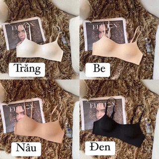 Áo ngực mỏng liền mạch dành cho nữ có đệm ngang không dây để tránh chảy xệ
