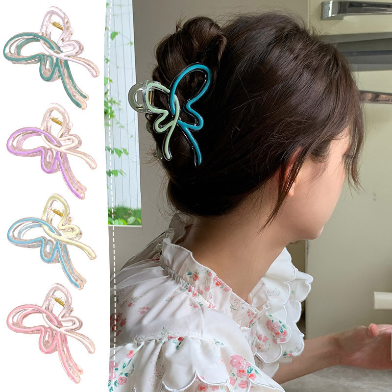 Kẹp Tóc Hình Bướm Màu Pastel Ngọt Ngào Phong Cách Hàn Quốc Phụ Kiện Tóc Cho Nữ Và Bé Gái