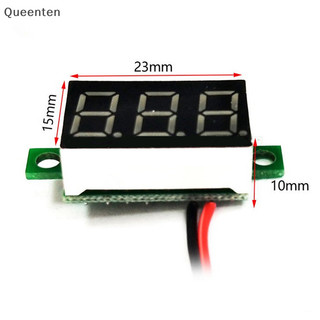 Queenten 0,36 Inch DC4.5V-30V Kỹ Thuật Số Đỏ Xanh Xanh Dương Màn Hình LED Bảng Điều Khiển Điện Áp Đồng Hồ Đo Vôn Kế Máy Kiểm Tra Vôn Kế Xe Máy QT