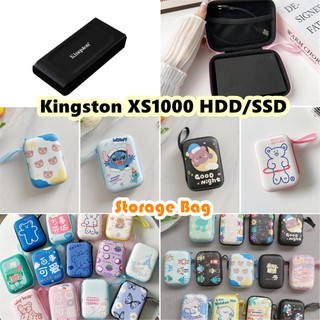 [imamura] Dành Cho Kingston XS1000 9.5x13.5cm HDD / SSD Túi Bảo Quản Ổ Cứng Di Động Hoạt Hình Đơn Giản Ổ Cứng Bên Ngoài Chống Thấm Nước Chống Rơi Túi Cho Phụ Kiện USB