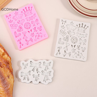 Gcdhome Vương Miện Nơ Hình 3D Bánh Fondant Khuôn Silicon Cho DIY Polymer Đất Sét Khuôn Nhà Bếp Sô Cô La Bánh Ngọt Bánh Trang Trí Dụng Cụ HOT