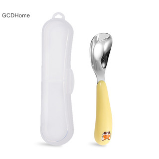 Gcdhome Thìa Hộ Gia Đình Chống Rơi Thép Không Gỉ 304 Cho Bé Trẻ Em Bổ Sung Thìa Thực Phẩm Bộ Đồ Ăn Bé Gái HOT