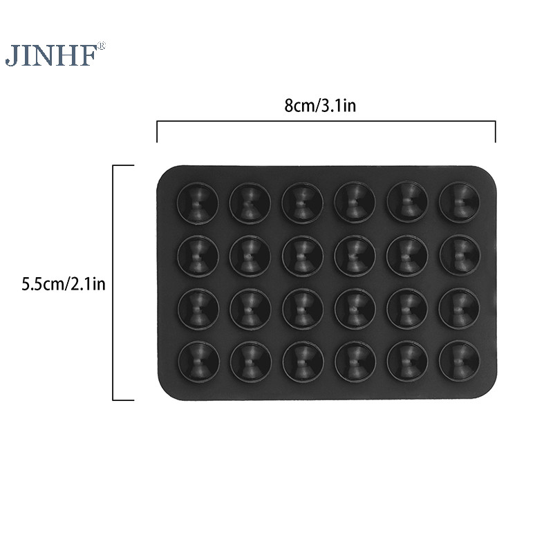 Jinhf Tấm Hút Silicon Trong Suốt Cho Điện Thoại Cố Định Hút Cốc Hút Lưng Dính Cao Su Silicon Hút Miếng Lót Cho Tấm Cố Định HOT