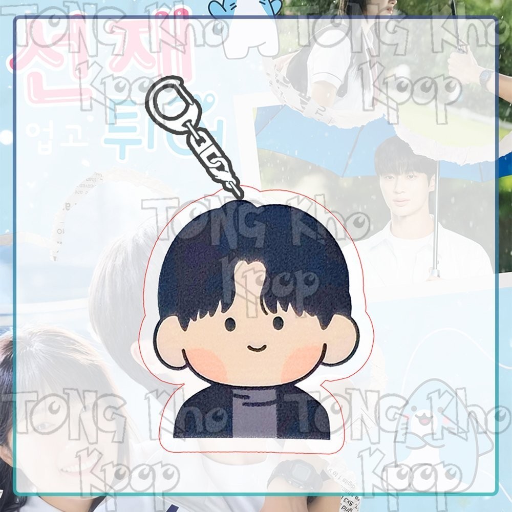 Móc khóa LOVELY RUNNER ver chibi Cõng anh mà chạy in hình phim hàn quốc mica acrylic