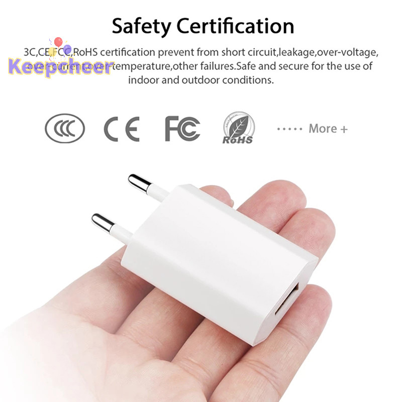 [Keepcheer] Bộ sạc điện thoại USB Châu Âu EU Cắm USB AC Du lịch Bộ đổi nguồn sạc tường [Mới]