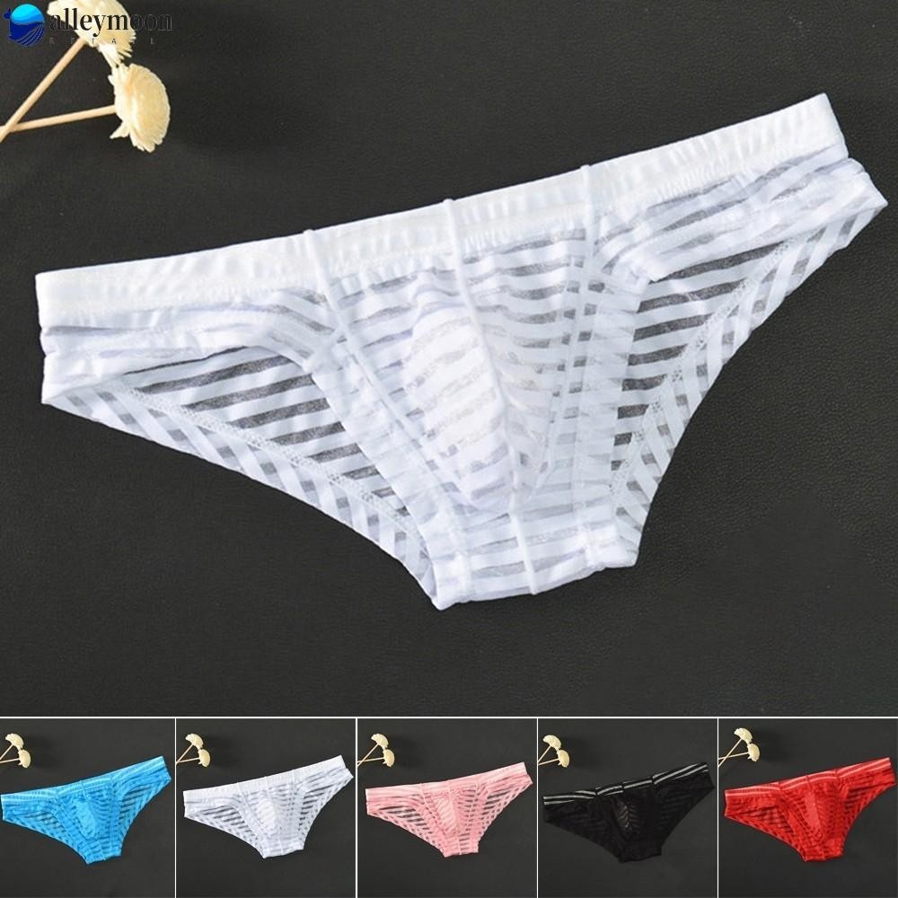 LEYM Underwear Men Mesh Replace Low-Waisted Thin Transparent Appeal Breathable