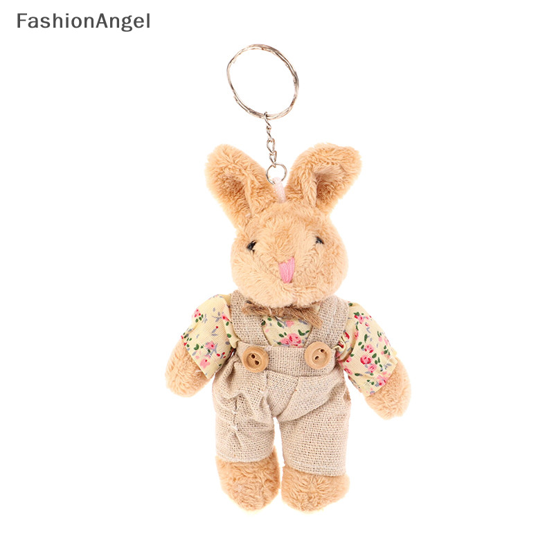 FashionAngel Dễ Thương Mặc Quần Áo Gấu Sang Trọng Hoạt Hình Mặt Dây Chuyền Búp Bê Nhồi Bông Mềm Móc Khóa Ba Lô Túi Ô Tô Móc Khóa Trang Trí Nhẫn Trẻ Em Quà Tặng TH