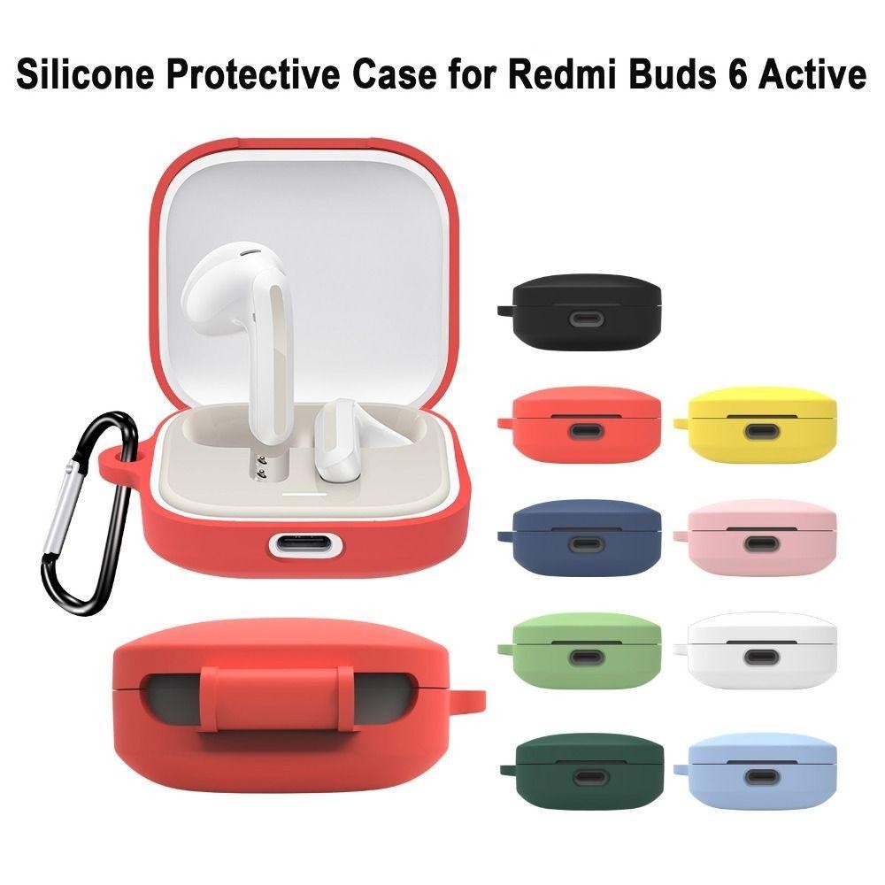 [Vận chuyển nhanh] Vỏ SIMPLEAID, Vỏ bảo vệ chống trầy xước bằng silicon, Vỏ bảo vệ móc Vỏ chống sốc cho Redmi Buds 6 Active