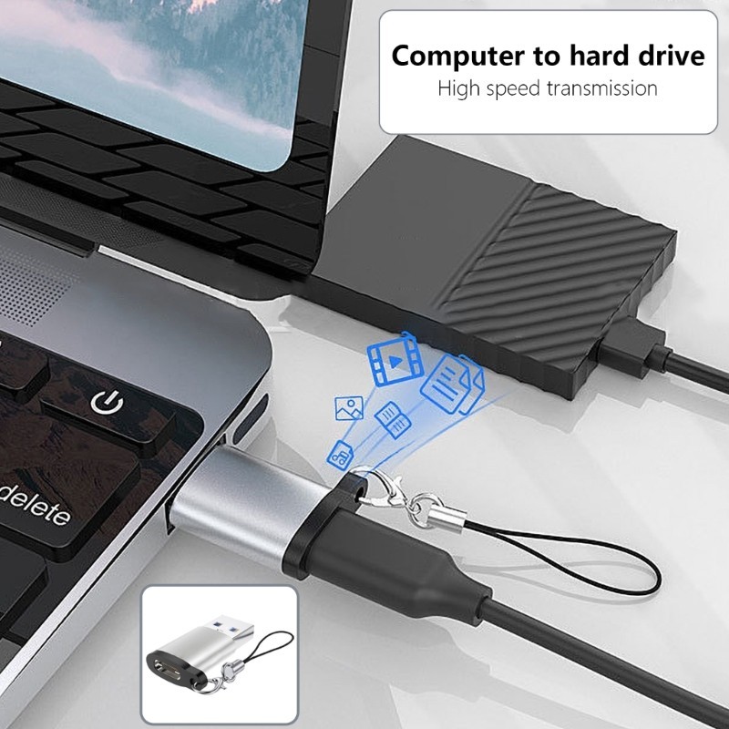 IOR USB 3 0 sang USB Type C Adapter Type C Female sang USB A Male Connector để sạc 3A và đồng bộ dữ liệu 5Gbps
