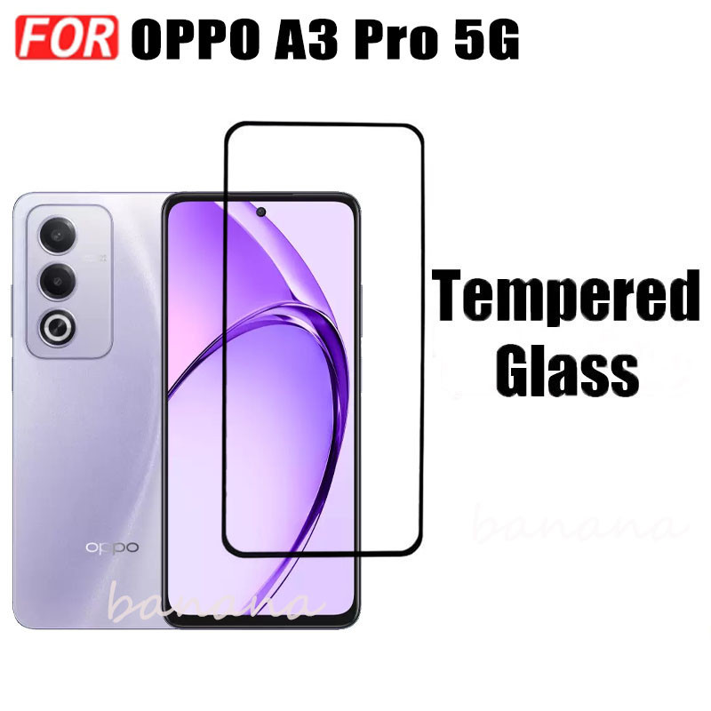 Phim Kính Cường Lực 3 TRONG 1 OPPO A3 Pro 5G Cho OPPO A60 4G A79 5G Full Cover Bảo Vệ Màn Hình Kính + Phim Ống Kính Máy Ảnh + Phim Mặt Sau