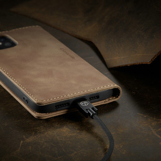 Business Shell CaseMe cho IPhone XR Case 11 12 13 Mini Xs 6 6s 7 8 Plus SE2020 Retro Da Từ Sách Ví Điện Thoại Lật Cho IPhone XR Case
