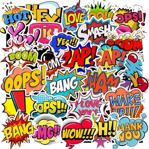 Set 50 Sticker Chữ Cái Tiếng Anh Hoạt Hình – Chống Nước | Trang Trí Đa Năng