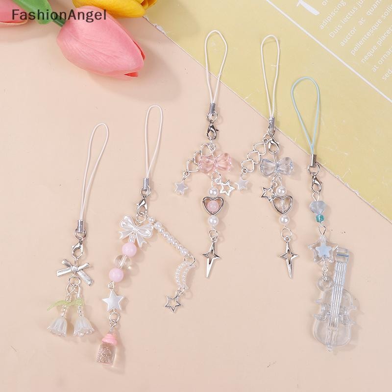 FashionAngel Handmade Đính Hạt Mặt Dây Chuyền Điện Thoại Tinh Tế Quyến Rũ Dây Xích Móc Khóa Mặt Dây Chuyền Cho Ba Lô Ví VN