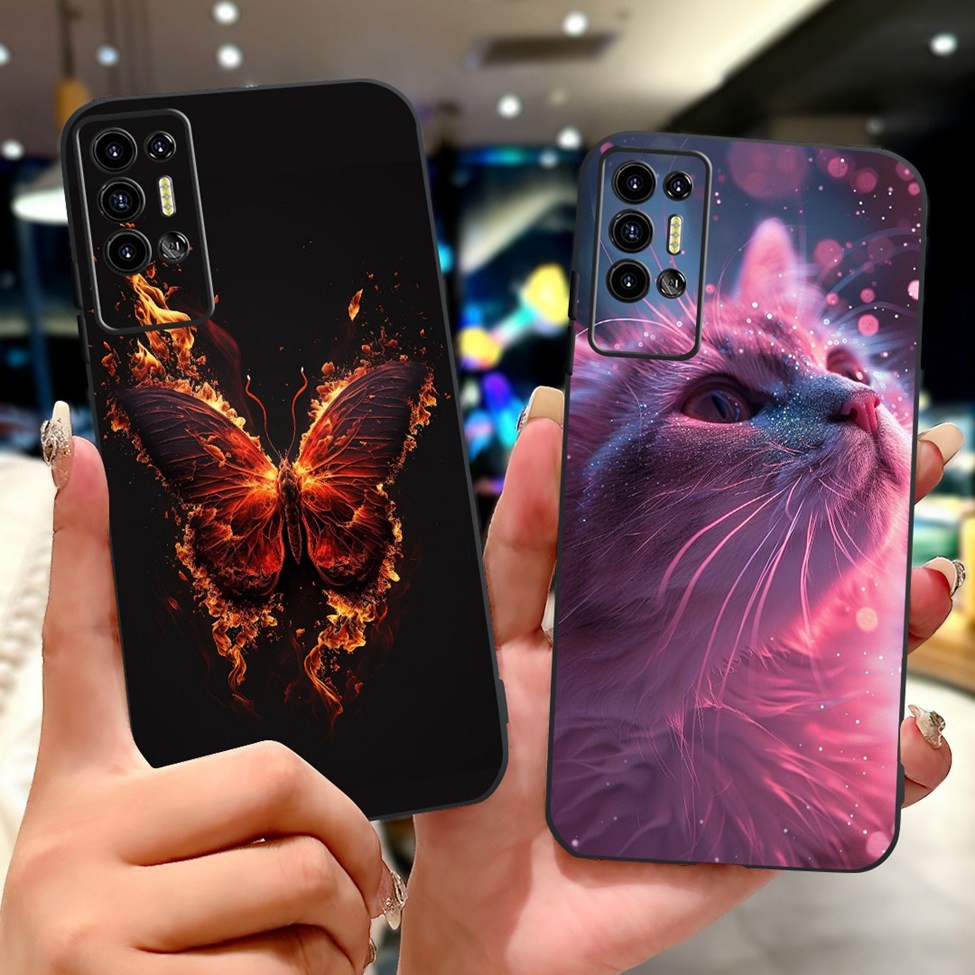 Tecno Pova2 Ốp Lưng LE7 LE7n Thời Trang Bướm Hoa Hoạt Hình Dễ Thương Mèo Mát Ngộ nghĩnh Vỏ Điện Thoại Tecno Pova 2