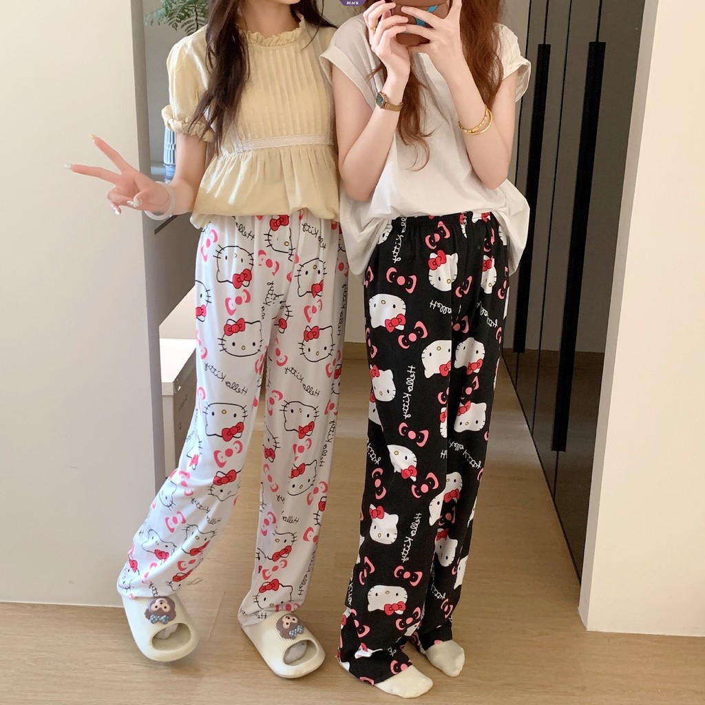 Phiên bản Hàn Quốc của phim hoạt hình Người nhện Pyjama Quần nữ xuân hè dáng rộng tại nhà Quần ngủ giải trí [BL]