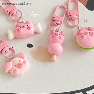 [Mới] Phim hoạt hình mới ba chiều dễ thương lợn hồng móc khóa búp bê heo con dành cho nữ Túi chìa khóa Mặt dây chuyền trang sức Quà tặng học sinh.