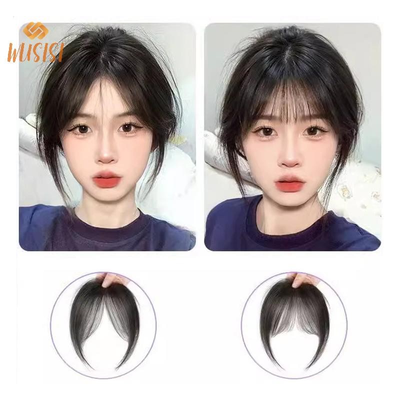 [Wusisi] Phần giữa Fake Bangs Fringe Tổng hợp Topper Hairpiece Clip-In Bang Nối dài Áo choàng vô hình tự nhiên Phụ nữ MỚI